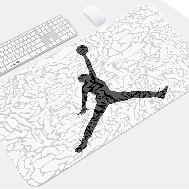 Basketball White Mouse Pad Large Table Pads Gaming Keyboard Rug Varmilo