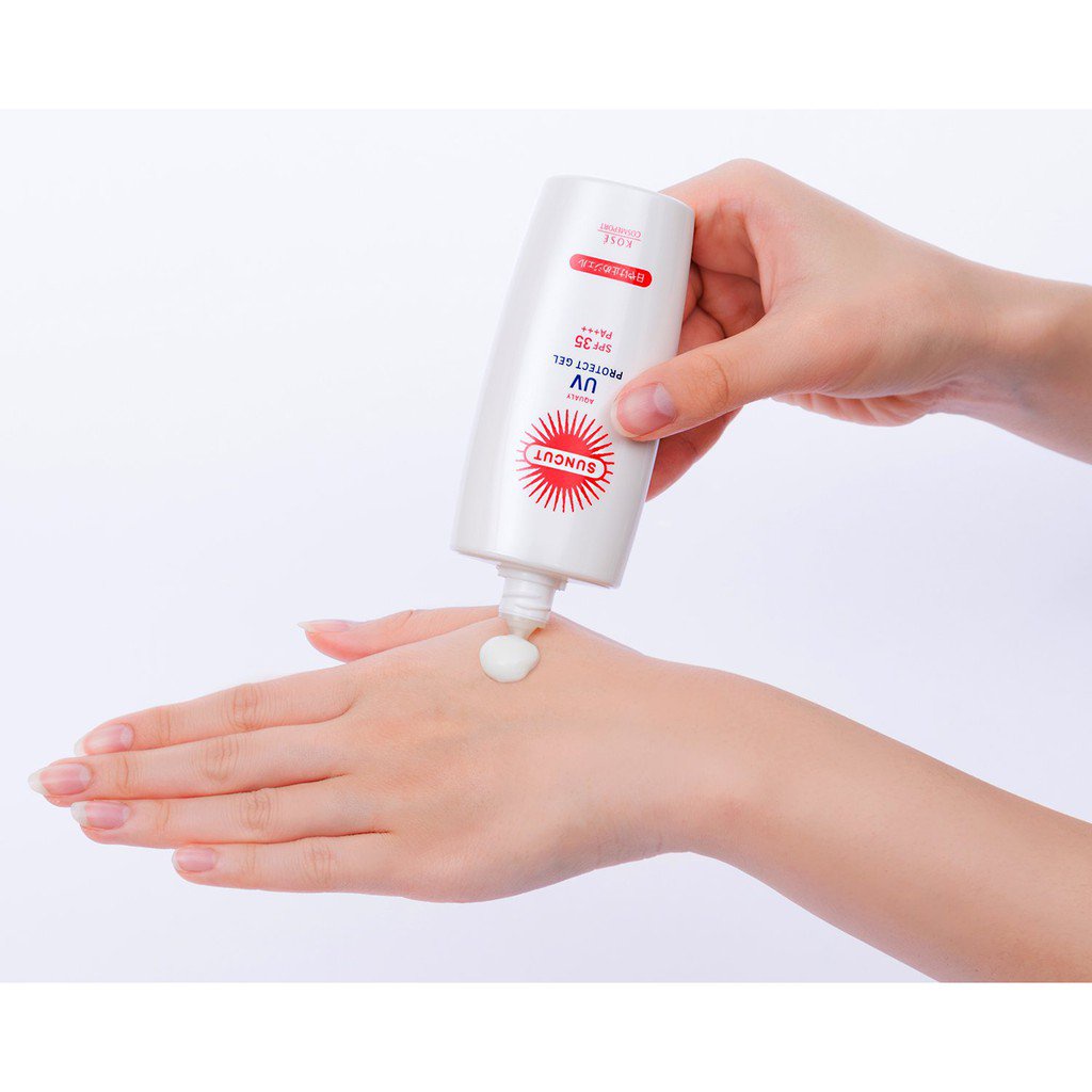 KOSE Suncut Sunscreen Gel Fragrance Free SPF 35 PA + + + 100g Shopee