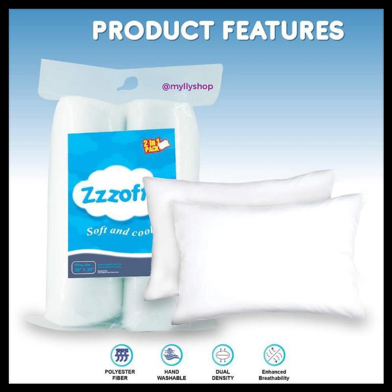 DAKKI ZZZOFTY 2IN1 PILLOW 20"x 30" Shopee Philippines