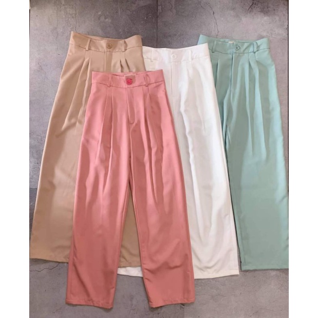 BAQI PH Culottes Pastel Color Pants Petite Shopee Philippines