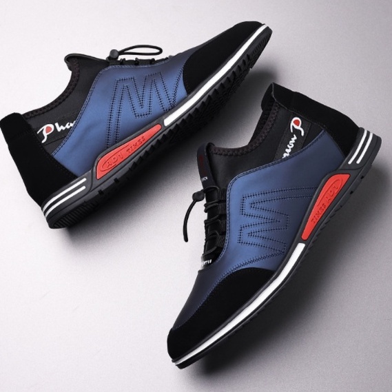 JEIKY. Men's Leather 6CM Canvas w/Sole AntiSkid Shoes for Men M677