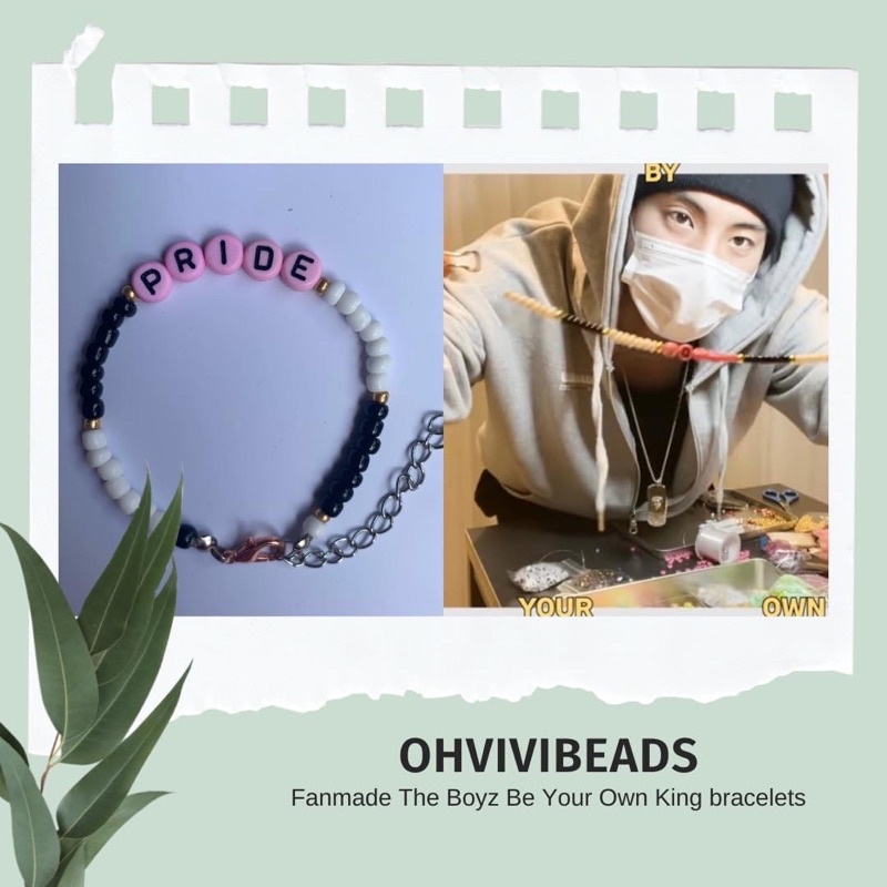 The Boyz Eric Sohn Be Your Own King BYOK fanmade inspired bracelet