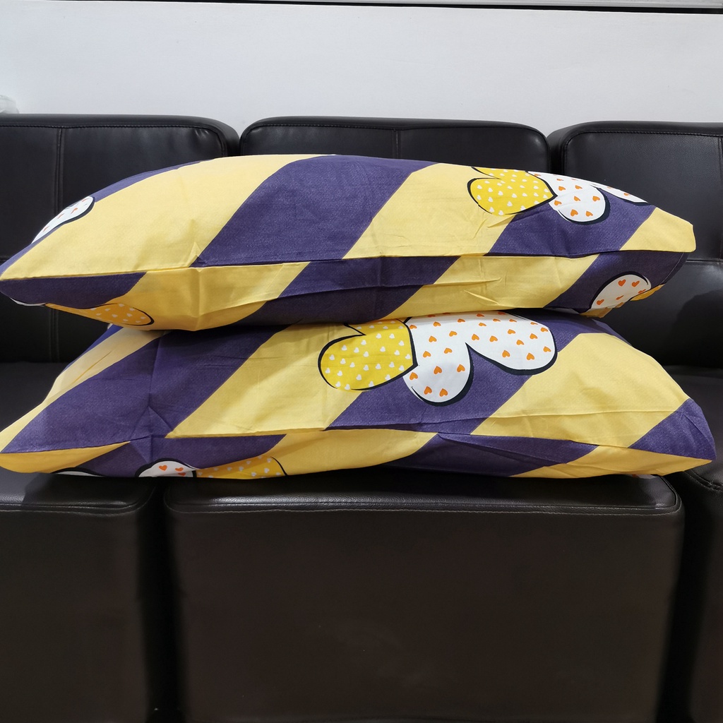 Angbon Korean Cotton Pillow Case 18"*28" 2pcs Overlap Pillow Cover