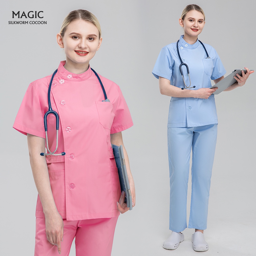Dentistry Nursing Scrubs Uniform Dental Clinic Anesthetist Costume Pet Grooming Doctor Set Short