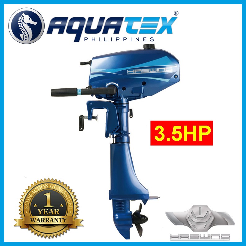 AQUATEX Haswing 3.5HP Gasoline outboard engine trolling motor Shopee
