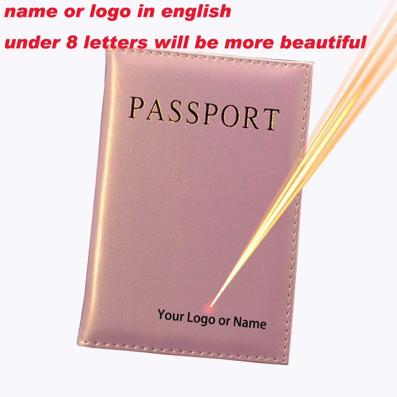 Customize Name Passport Cover Travel Women Pu Leather Coves For