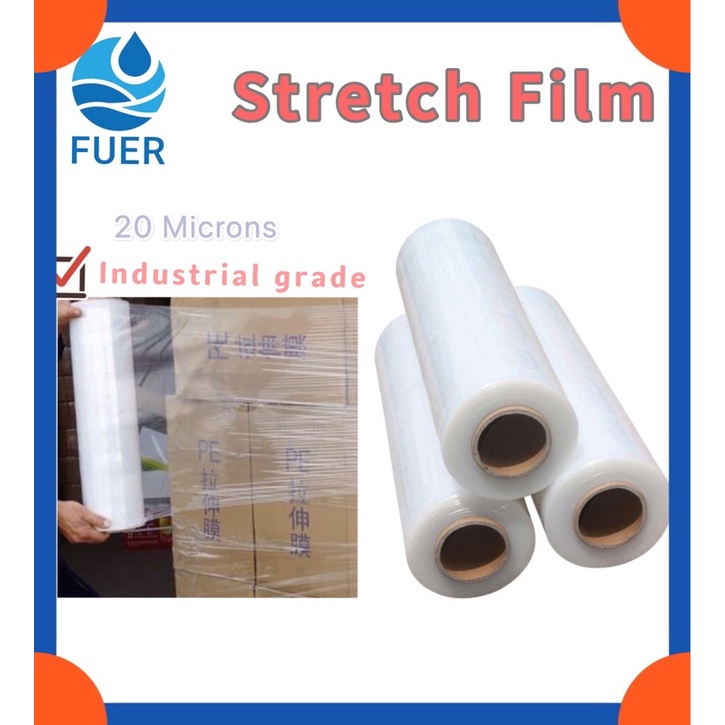 Fuer Clear/Black Stretch Film Industrial Grade 20Mic Shopee Philippines