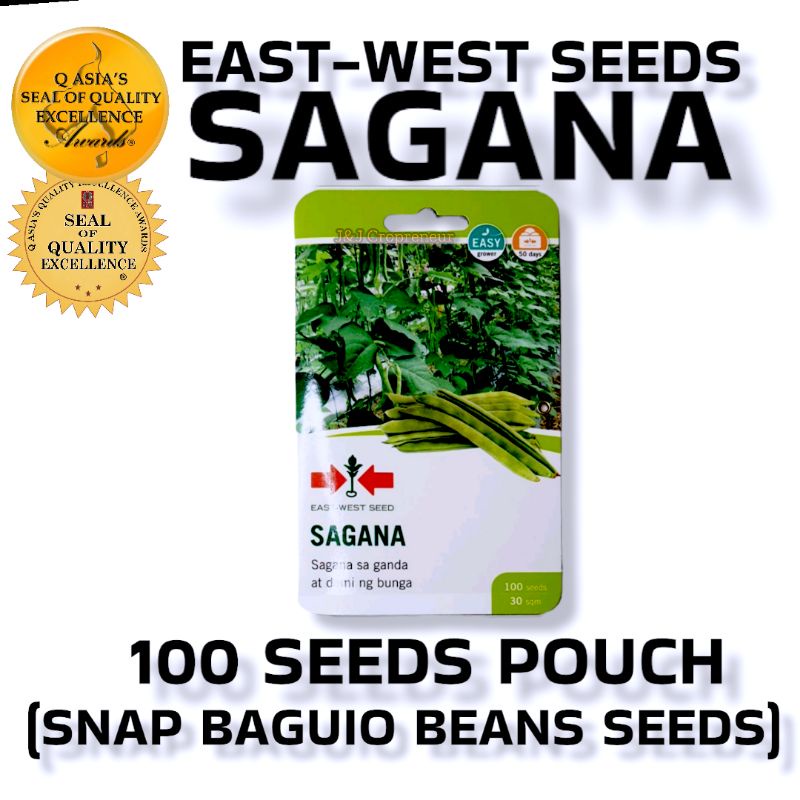 SAGANA BEANS (100 SEEDS) SNAP BEANS BY EAST WEST SEEDS Shopee Philippines