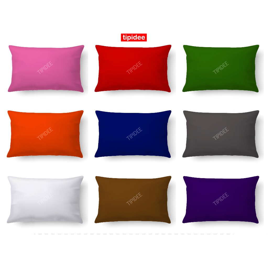 KATUN Tipidee Pillowcase & Bolster Bed Plain Cotton Material (4pcs