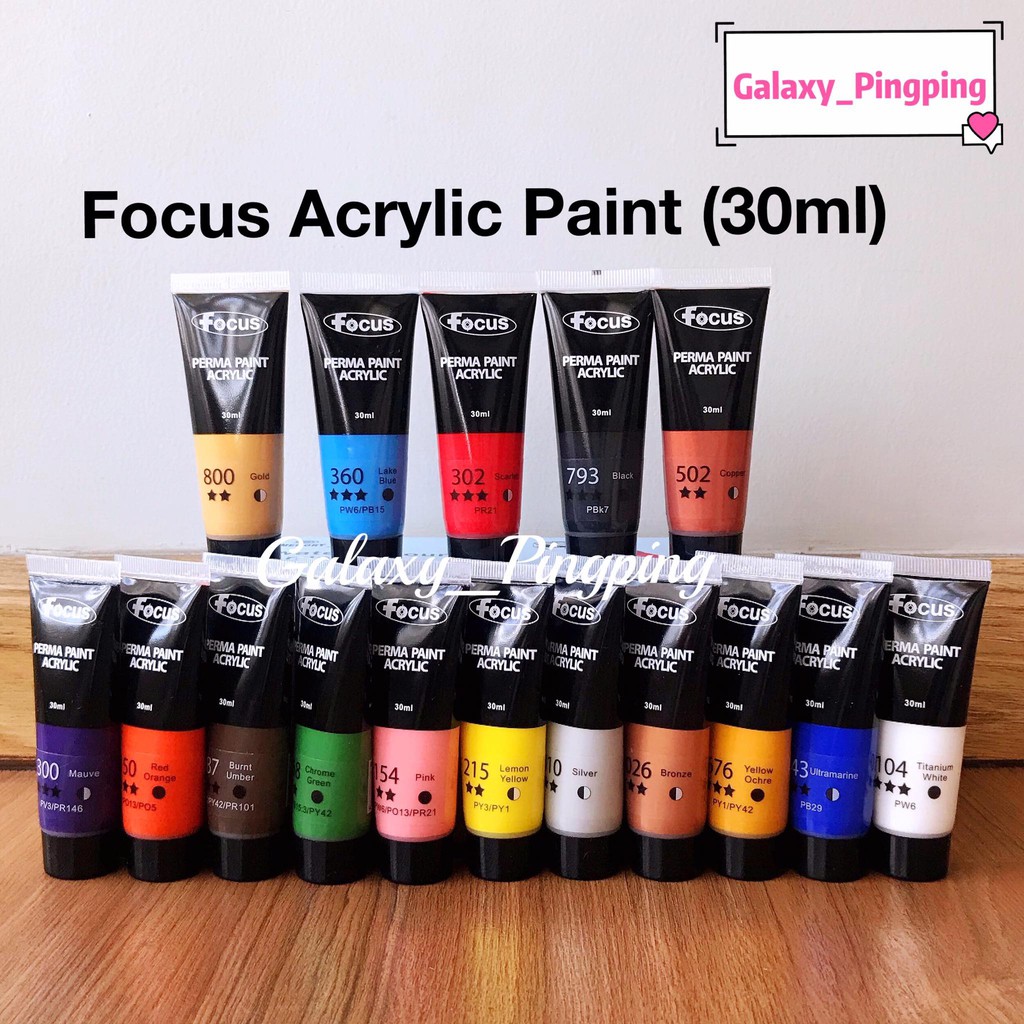Focus Perma 30ml Acrylic Paint Tube Shopee Philippines