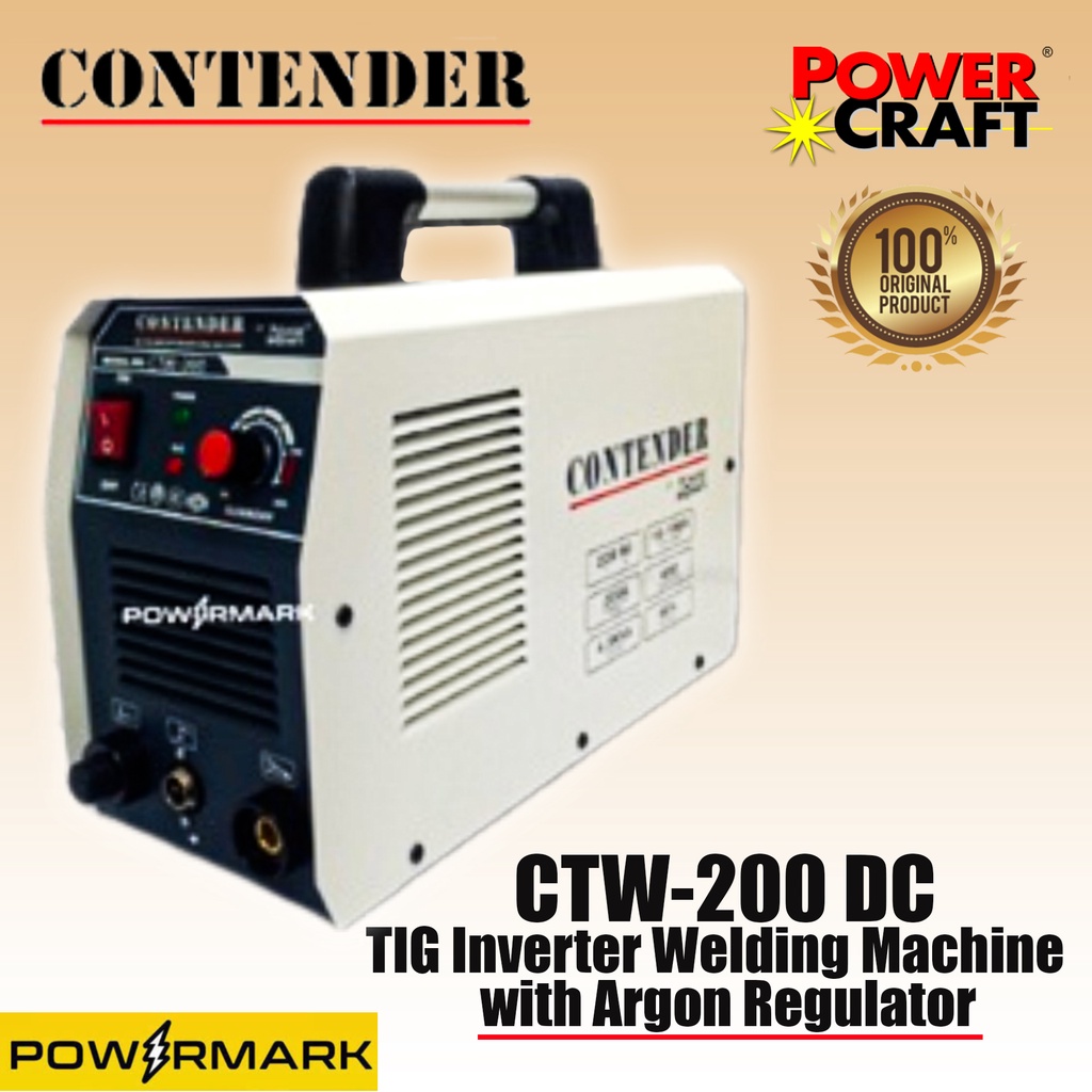 CONTENDER by POWERCRAFT CTW200 DC TIG Inverter Welding Machine with