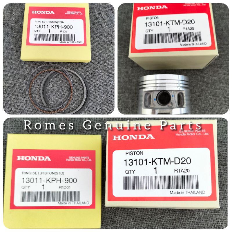 WAVE 125 / XRM 125 / RS 125 GENUINE PISTON & PISTON RING Shopee
