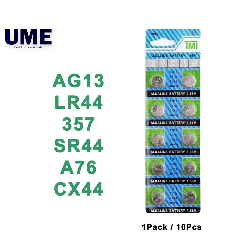 AG13 LR44 SR44 1.55V Alkaline Button Cell Battery For Calculator, Watch