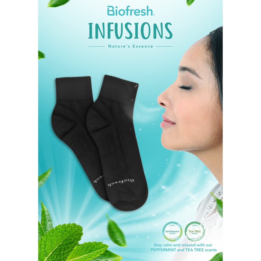 Biofresh Men's Antimicrobial Infusion Lite Casual Socks 3 pairs in a