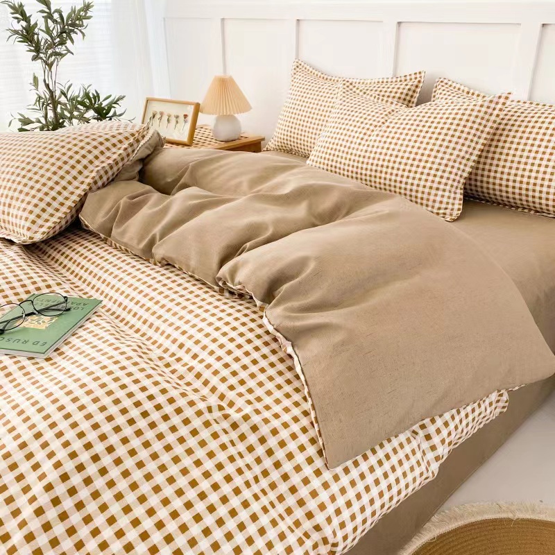 COD 4 in 1 Bedding Set Single/ Queen/ King Size Pillowcase Bedsheet Duvet Cover Comforter Cover