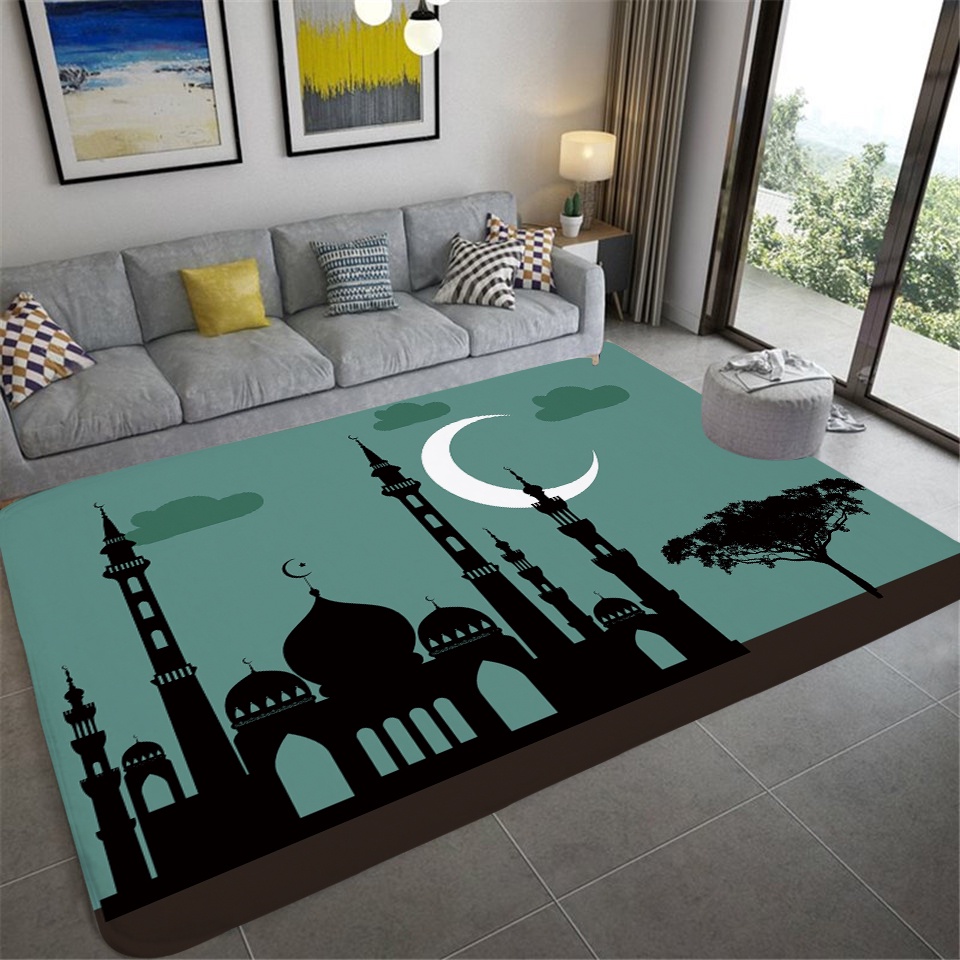 Islam Prayer Rug Ramadan Festival Portable Prayer Rug Muslim Kneeling Poly Mat for Muslim Islam