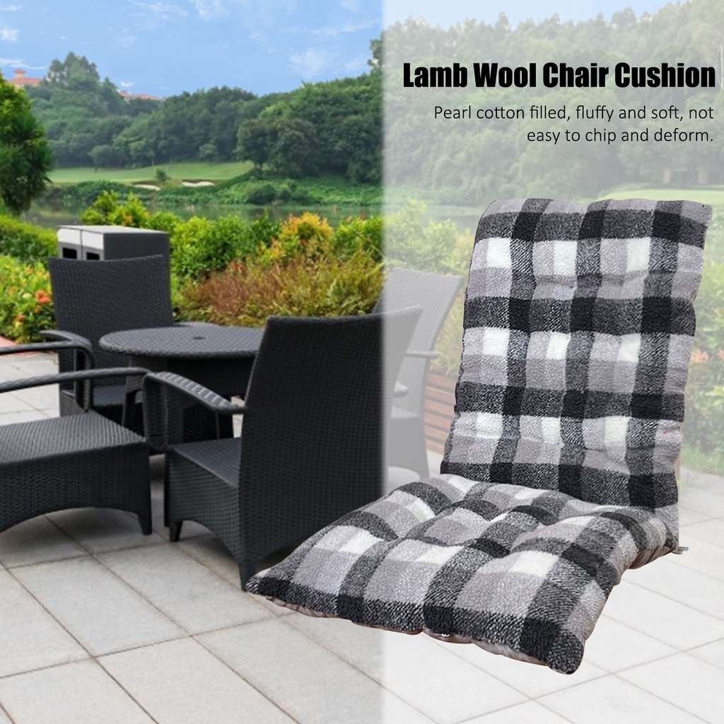Lamb Wool Chair Cushion Garden Chair Sofa Seat Cushion Tatami Mat