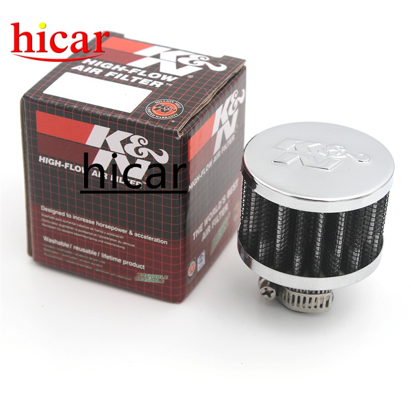 12mm K&N KN Small Air Filter Breather Intake Engine Car Automotive