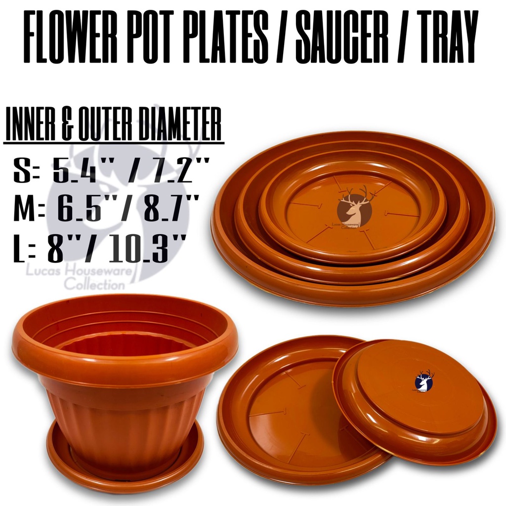 PLANT POT CATCH PLATES / FLOWER POT PLATES / PASO PLATO / TRAY PLASTIC