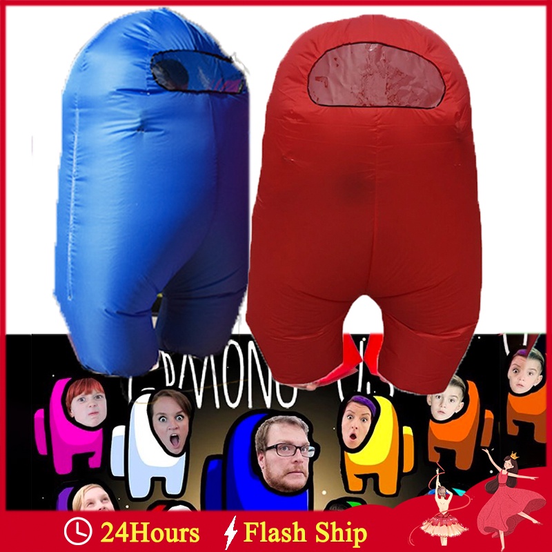 Halloween Inflatable Among us Costume For Kids Adults Blow Up Suit