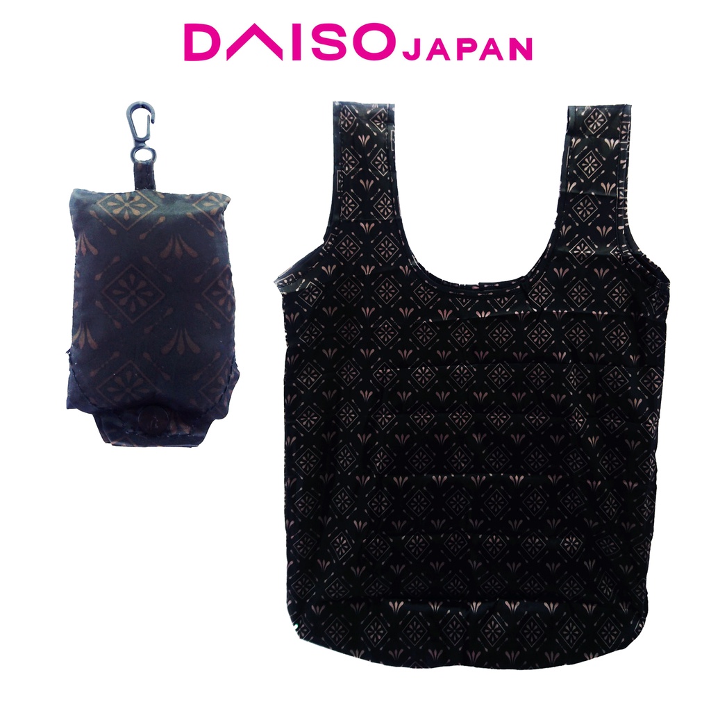 Daiso Black & Brown Reusable Foldable Eco Bag Shopee Philippines