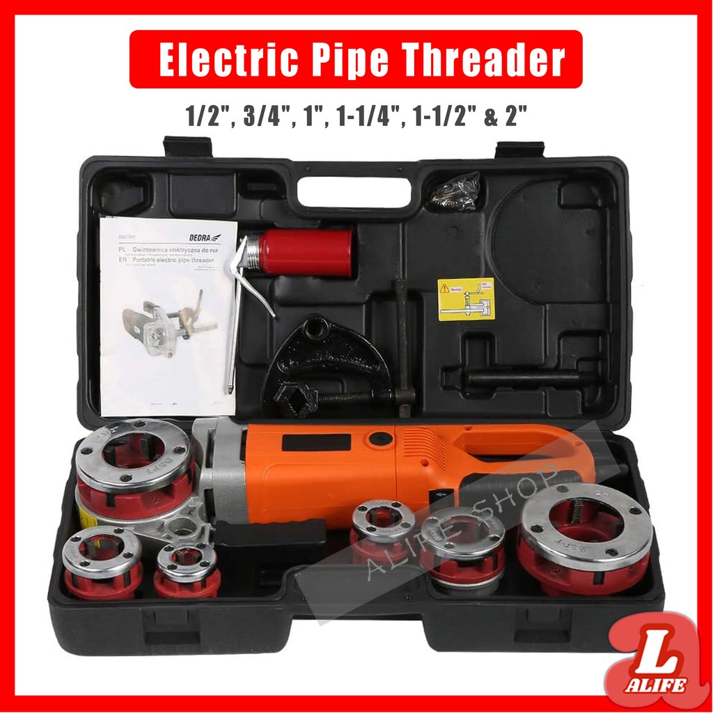 Electric Pipe Threader, Pipe Threading Machine Portable Handheld