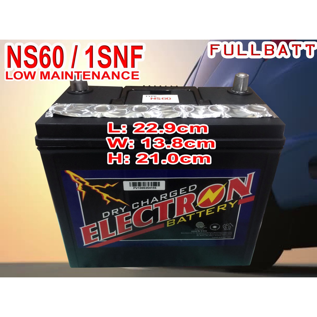 ELECTRON NS60 / N 40 PREMIUM LOW MAINTENANCE CAR BATTERY Shopee