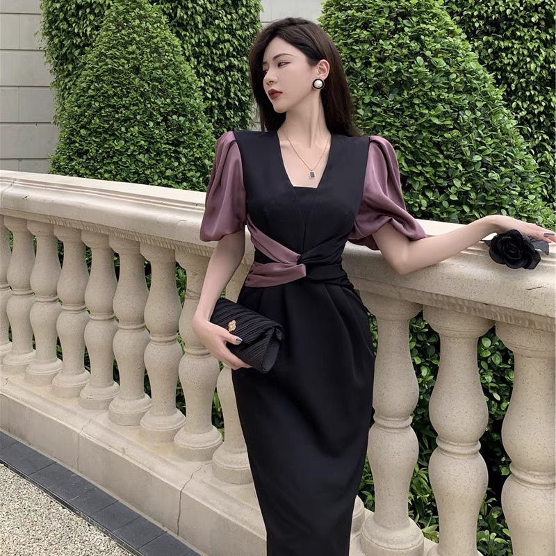 summer korean dress Maxi black dress for women dress plus size dress