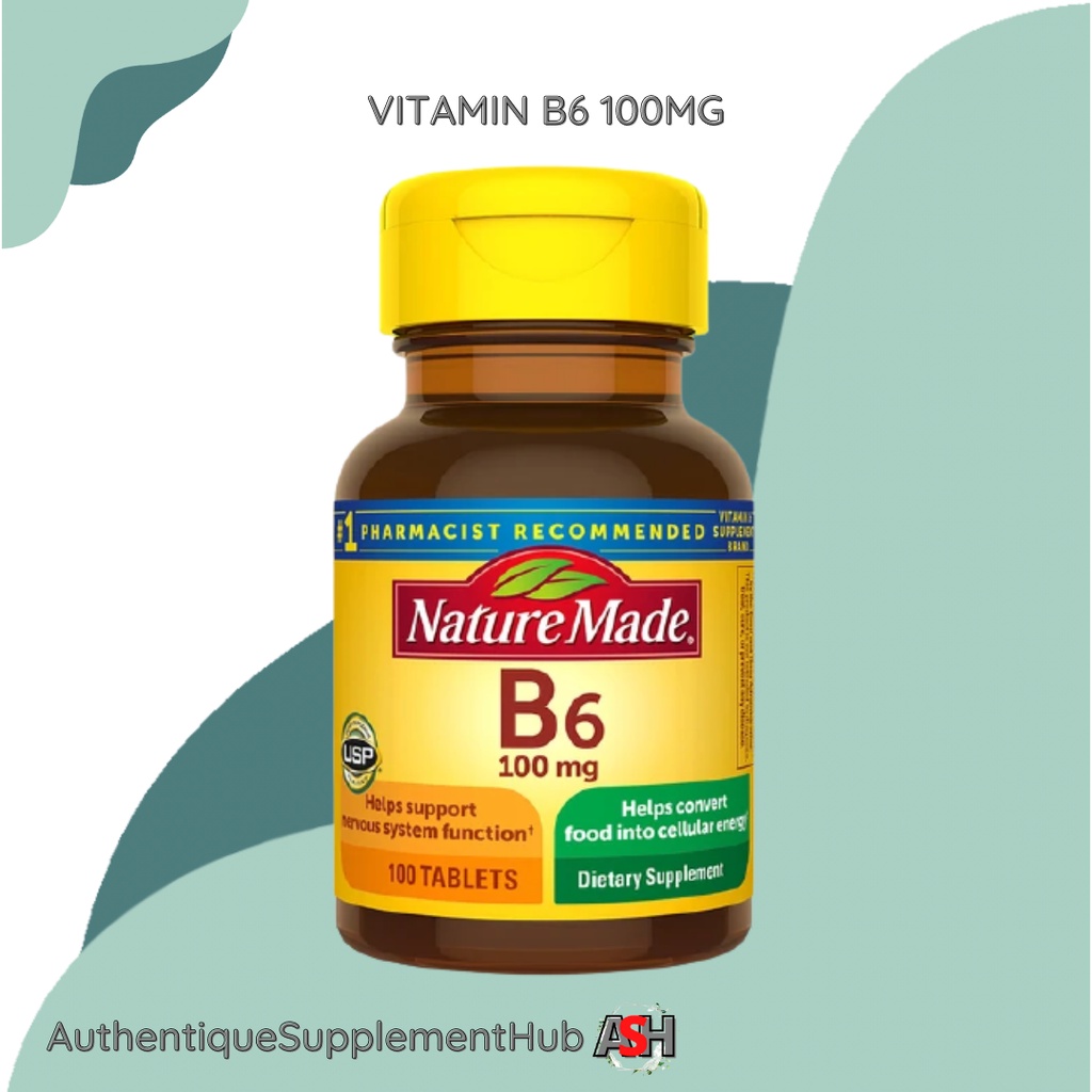 Nature Made Vitamin B6 100 mg 100 Tablets Shopee Philippines