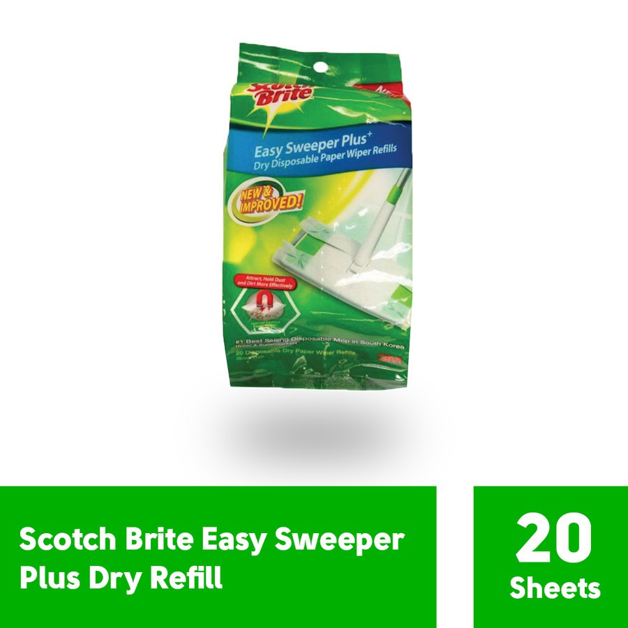 Scotchbrite 3M Easy Sweeper Dry Sheets Refill 20 Sheets Shopee