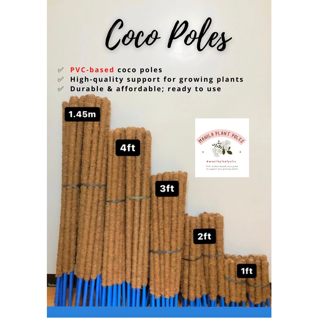 Coco pole, PVC coco poles, Coco Ropes, Plant pole, Plant support, Plant