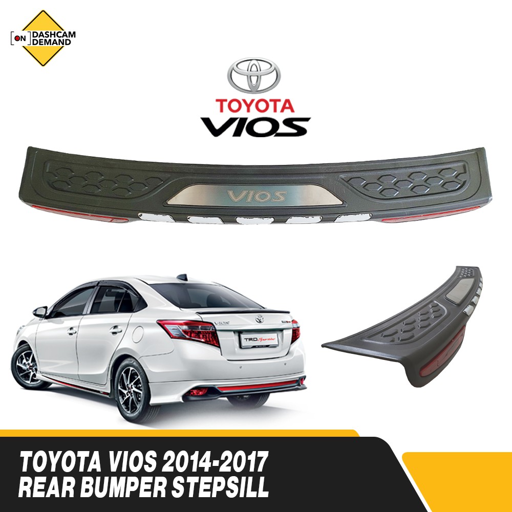 Toyota Vios Rear Stepsill Rear Bumper Protector Year Model 2014 2017 Shopee Philippines