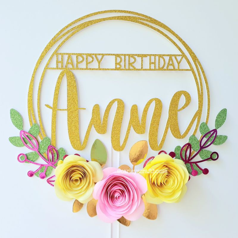Flower Wreath Cake Topper Shopee Philippines