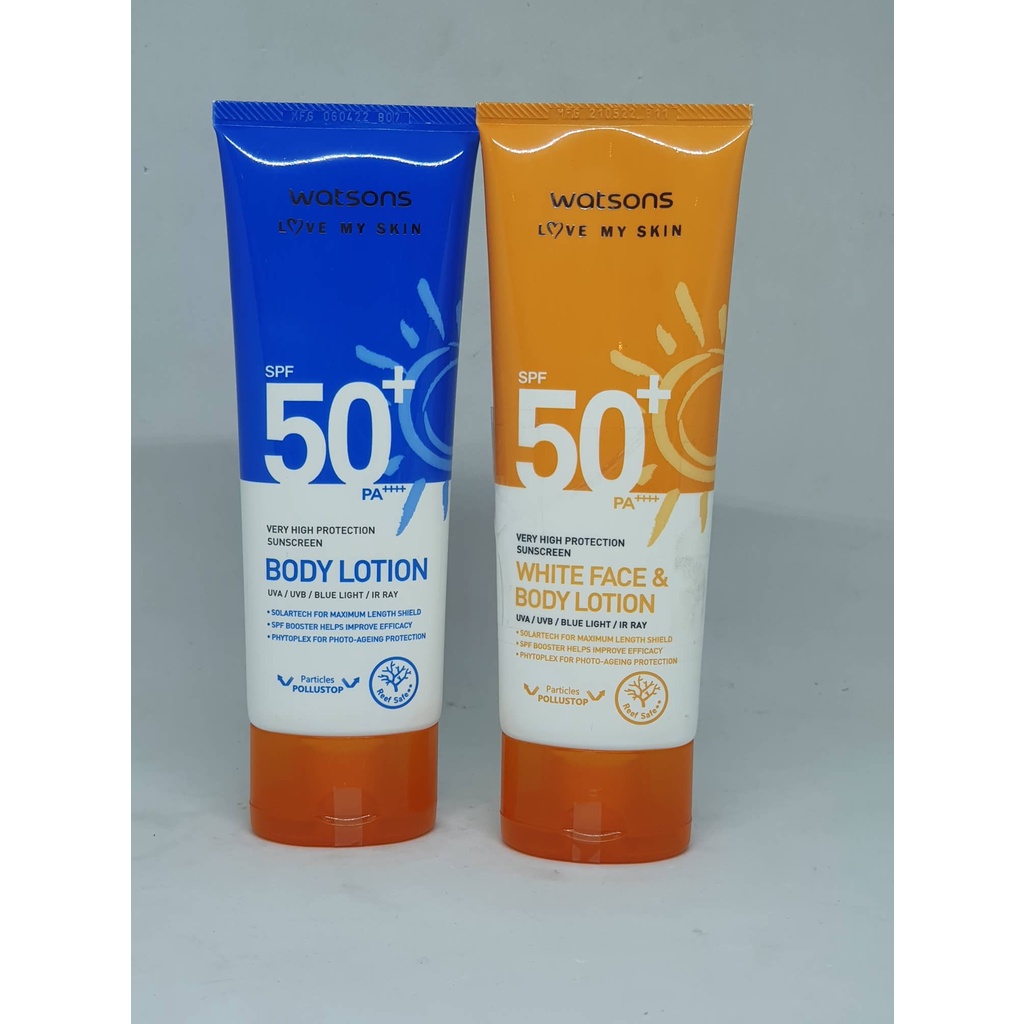 Watsons Face & Body Sunscreen Sunblock Lotion SPF50 Shopee Philippines