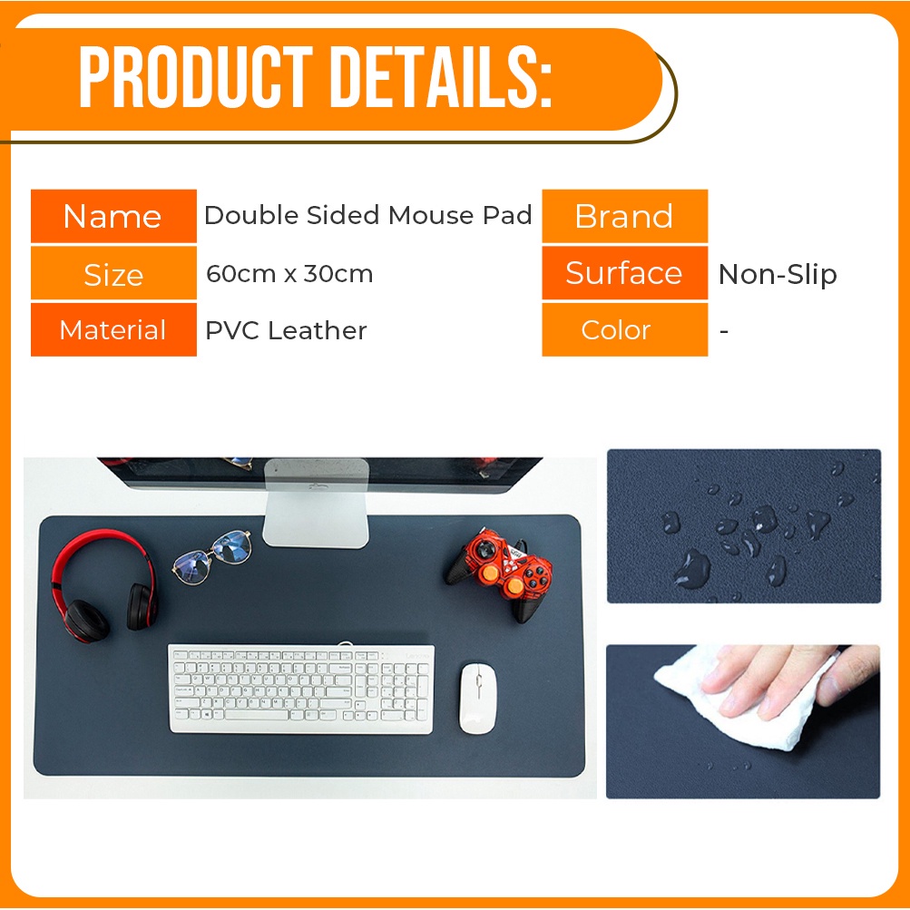 ♨ AntiSlip Waterproof Double Sided Long Mouse Pad 60cm x 30cm Gaming
