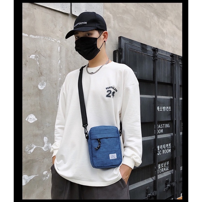 Men's single shoulder bag portable waterproof small bag sports