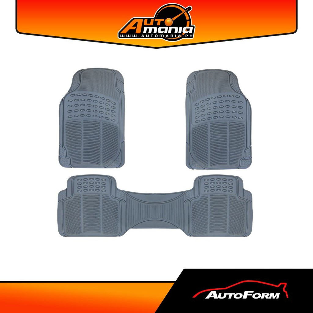 Autoform 3PCGRY Front and Rear Plastic Car Mat Grey Not Rubber