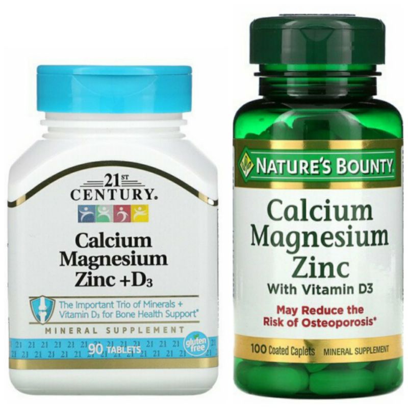 Calcium Magnesium Zinc + D3, 21st Century and Nature's Bounty Shopee Philippines