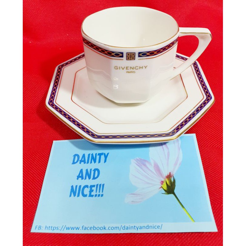 Givenchy Teacup and Saucer Octagon Design Set Shopee Philippines