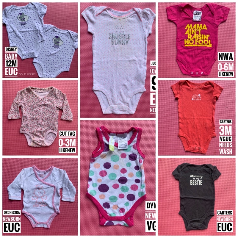 Baby Girl Onesies (024m) Shopee Philippines