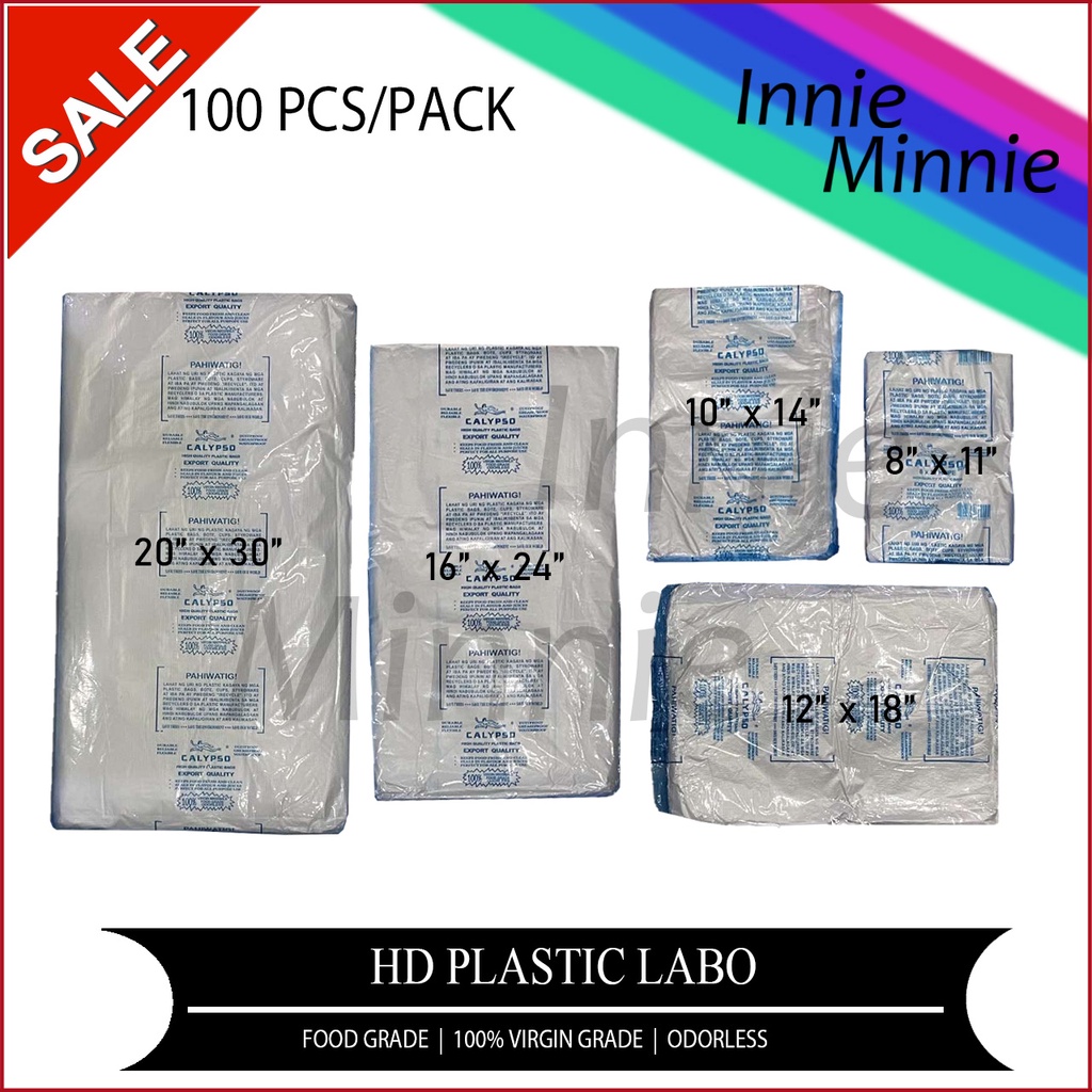 CALYPSO HD Plastic Bag Clear/ Plastic Labo 16"x24" & 20"x30" (2of2