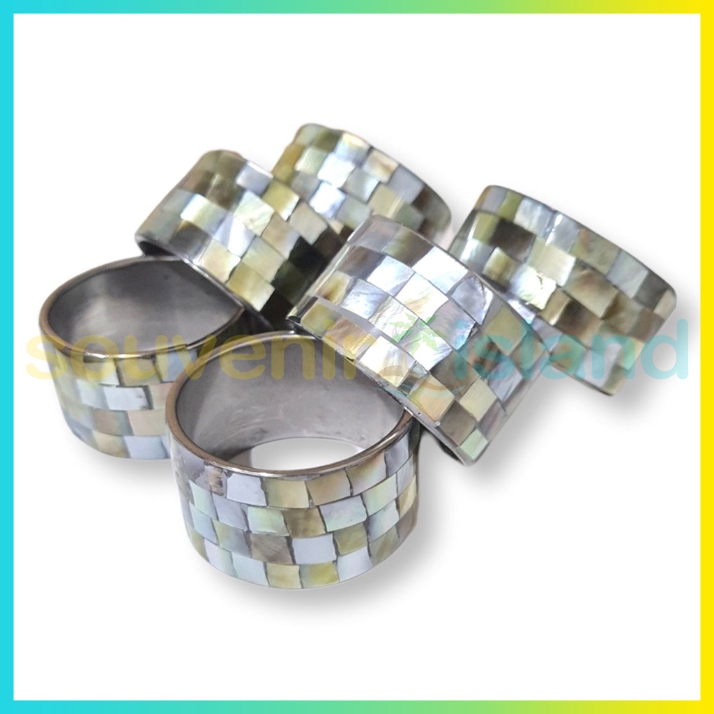 Set of 6 Laminated Shell Napkin Rings Philippine Souvenir Shopee