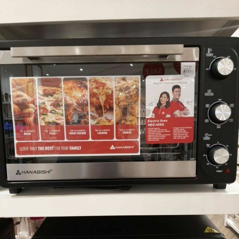 45L.BRANDNEW HANABISHI ELECTRIC CONVECTION OVEN with ROTISSERIE FUNCTION HEO45SS Shopee