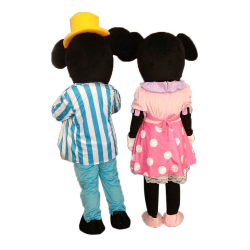 Mickey and Minnie Mouse Mascot Costume Cartoon Character Costume
