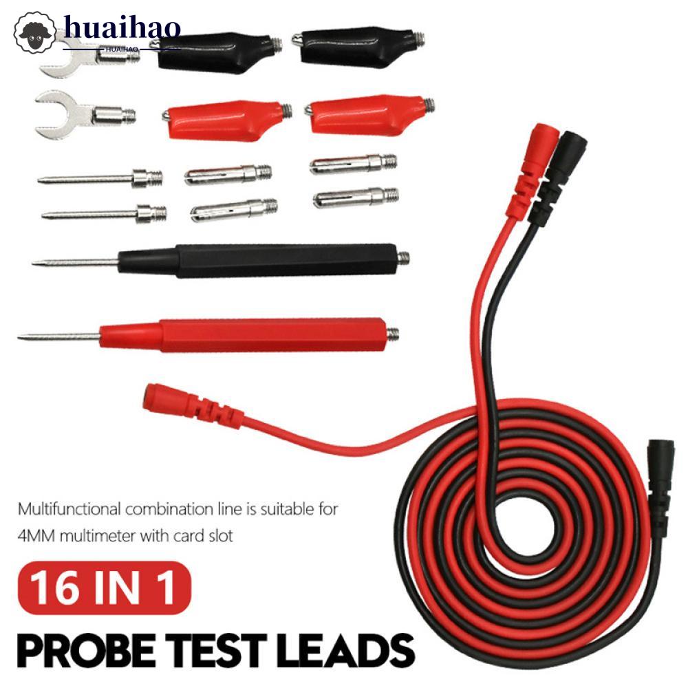 HUAIHAO 16 in 1 20A 1000V Probe Test Leads Pin with Clip for Digital