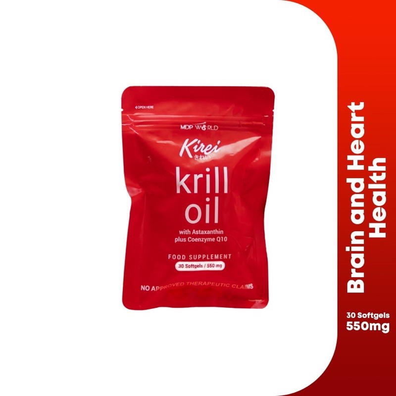 Kirei Krill Oil with Astaxanthin plus Coenzyme Q10 (550mg x 30softgels