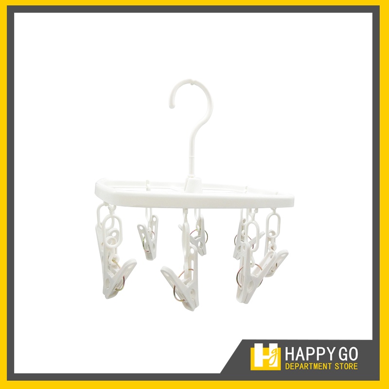 Happy Go 16 Clip Folding Hanger Multiple Clips Clothes Pins, Drying Racks, MultiClip Hangers
