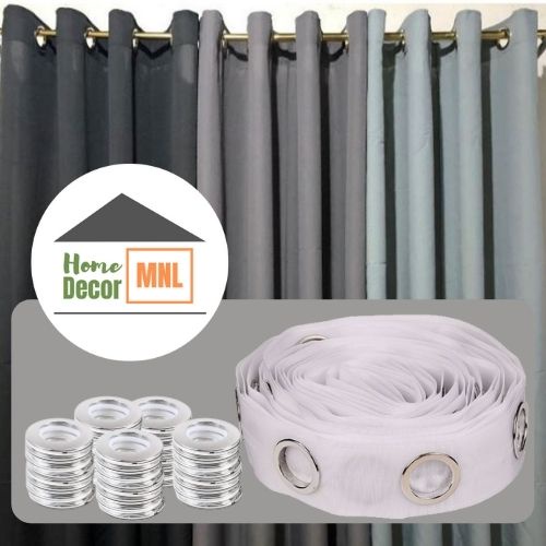 Curtain Grommet Tape with Rings Sold Per Yard Gold and Silver (5.3