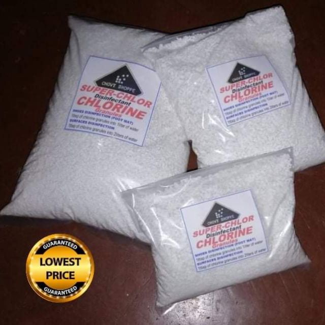 CHLORINE GRANULES Disinfectant SUPERCHLOR 100 Pure Shopee Philippines