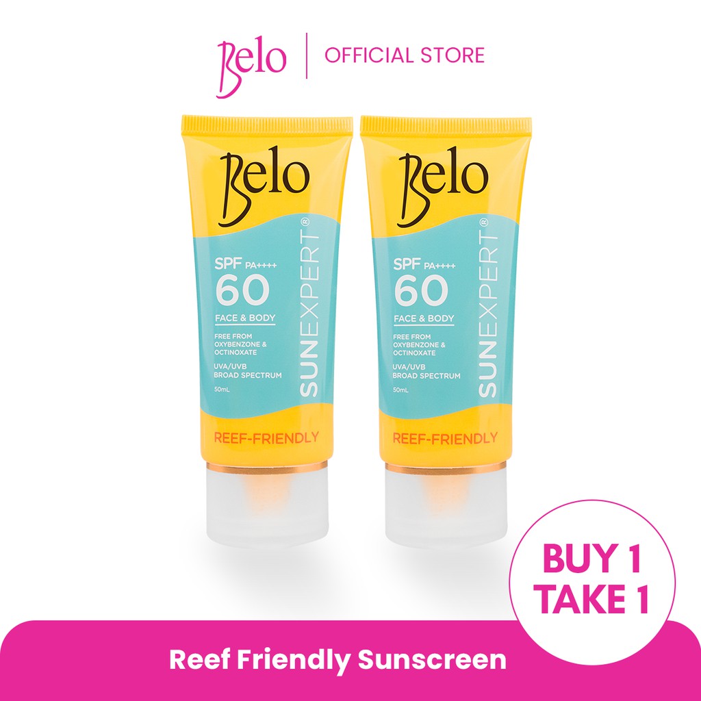 Buy 1 Take 1 Belo SunExpert ReefFriendly Sunscreen SPF60 50ml Shopee